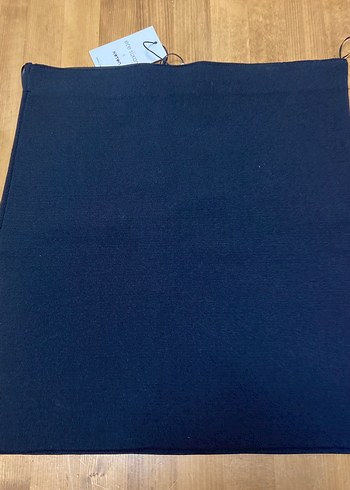 xl Beden Boncuk İşlemeli Siyah Midi Mini Etek