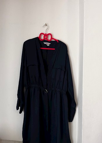 H&M Kemerli Siyah Elbise