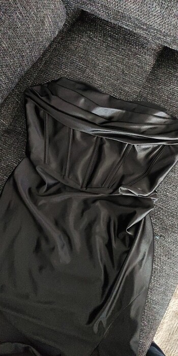 Diğer siyah uzun abiye elbise