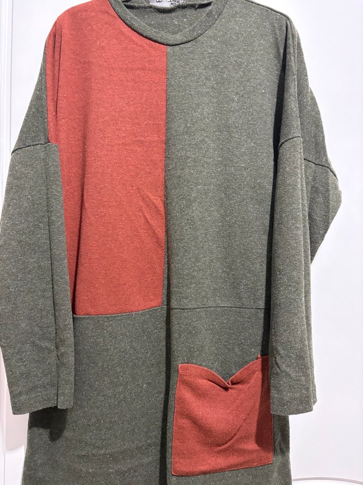 Uzun Kollu Salaş Triko Tunik - Görsel 2