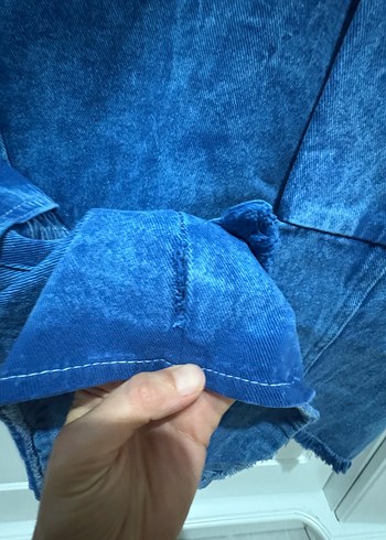 Nakışlı Bohem Kadın Kot Ceket - Görsel 4