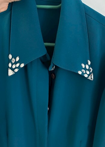 Şık krep tunik - Görsel 2