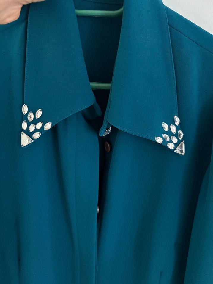 Şık krep tunik - Görsel 2