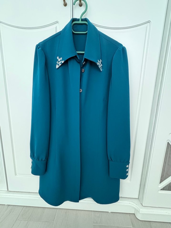 Şık krep tunik - Görsel 5