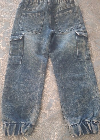 4 Yaş Beden lacivert Renk Beli lastikli Erkek Çocuk Kot Pantolon