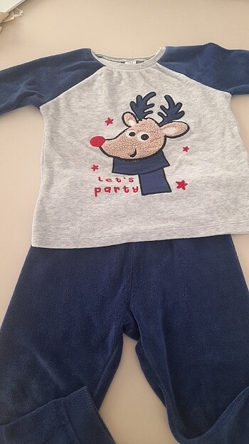 24-36 Ay Beden lacivert Renk Kadife pijama