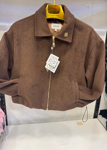 Loewe Kahverengi Kisa Fermuarli Ceket