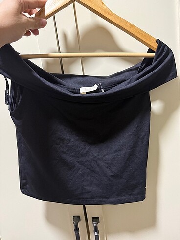 l Beden Stradivarius kayık yaka bluz