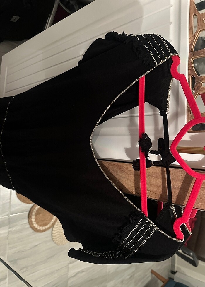 Siyah gold detaylı pilav elbisesi - Görsel 2