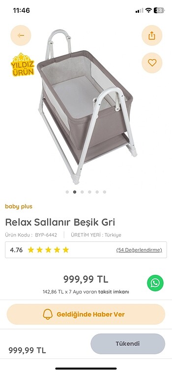 Sallanır beşik Baby Plus