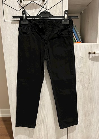 Erkek Siyah Denim Kemerli Pantolon