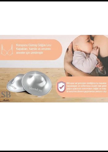 Silverbell Gri Emzirme Göğüs Pedi - Görsel 8