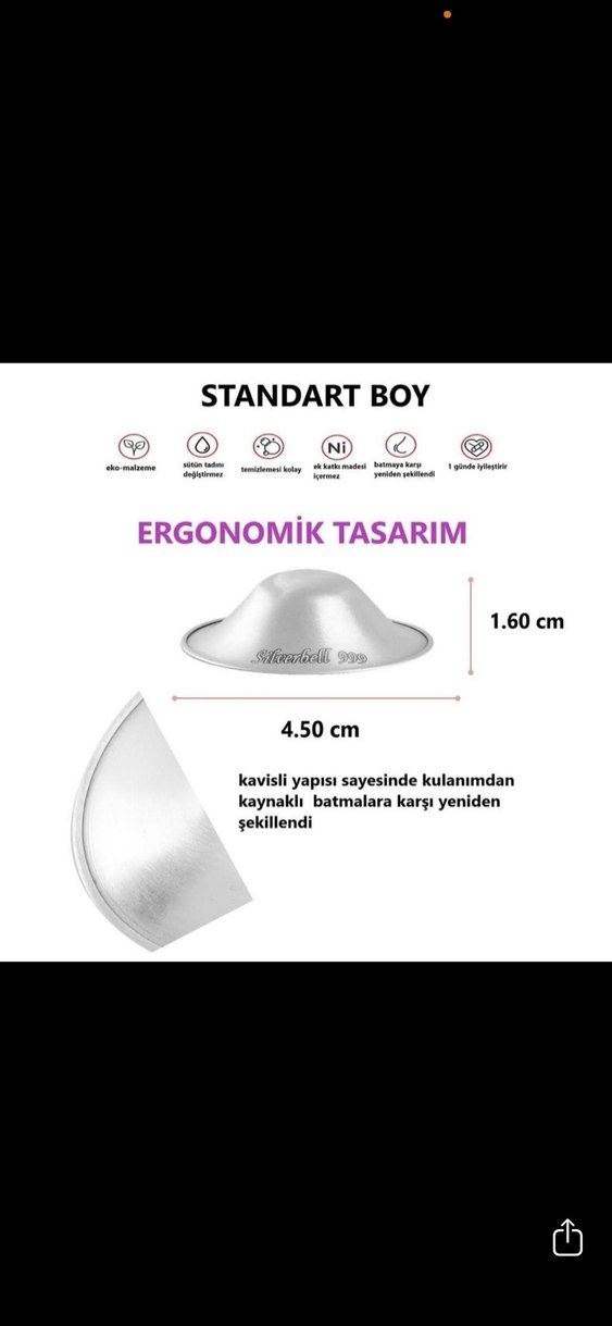 Silverbell Gri Emzirme Göğüs kapağı - Görsel 5