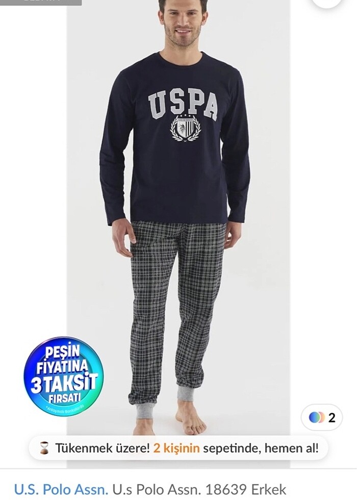 Us polo erkek pijama takımı - Görsel 4