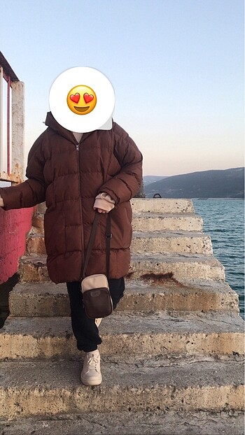 Diğer Acı kahve kapüşonlu mont