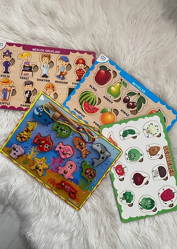 Renkli Eğitici Ahşap Oyuncak Seti - Görsel 2