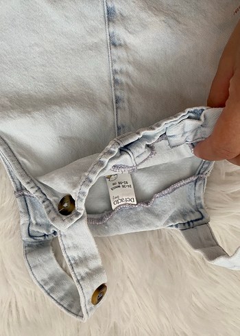 Çocuk Denim Elbise ve Renkli Fırfırlı Elbise