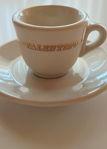 Beyaz Parlak Valentino Espresso Fincanı