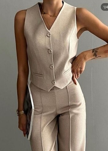 Zara Yelek pantolon takım
