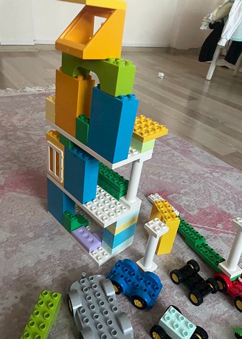 Beden Renkli Lego Blokları ve Minyatür Araç Seti