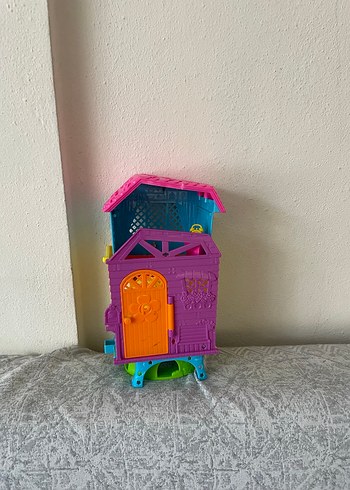 Renkli Mini Oyuncak Ev ve Kaydırak Seti - Görsel 3