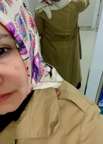 xl Beden Bej Düğmeli Midi Kadın Trençkot