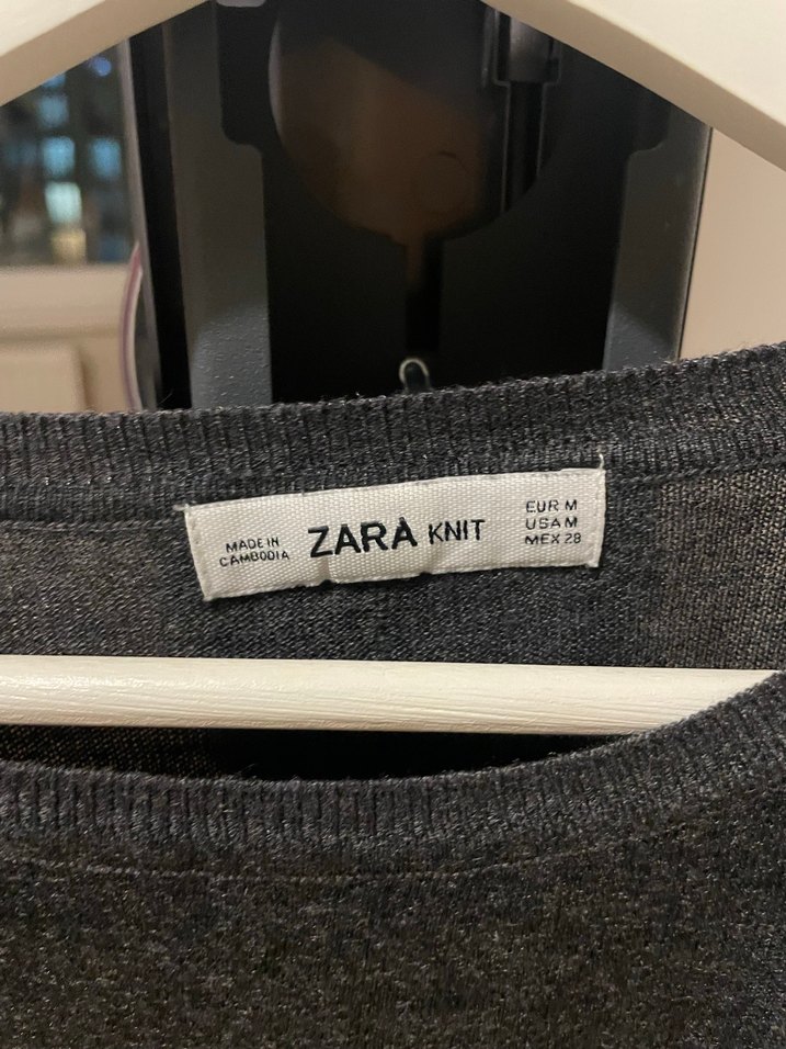 Kadın Gri Uzun Kollu Salaş Kazak - Görsel 2