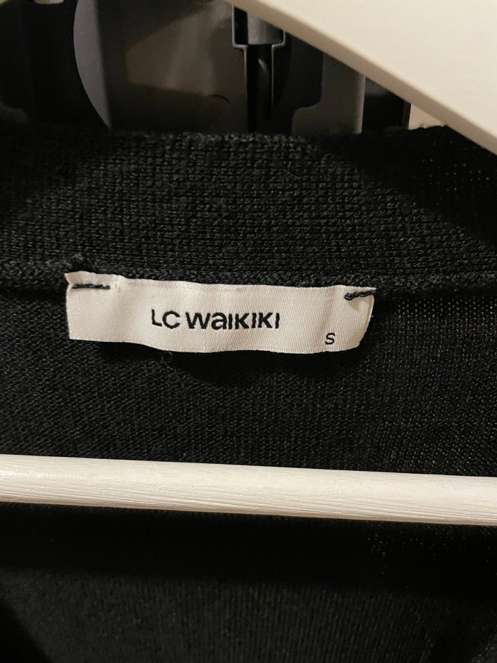 Düğmeli Siyah Midi Kadın Hırka - Görsel 2