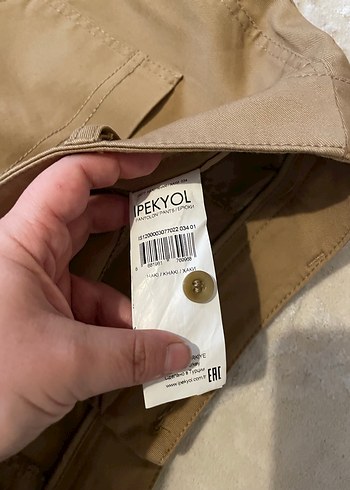 Bej Kadın Midi Kumaş Pantolon - Görsel 4