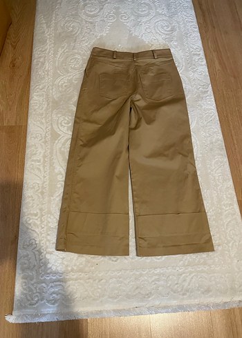 Bej Kadın Midi Kumaş Pantolon - Görsel 2