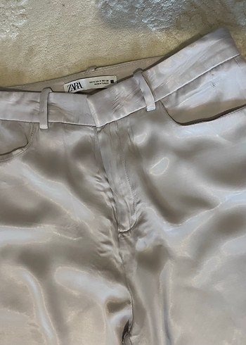 Bej Salaş Kadın Midi Kumaş Pantolon - Görsel 2