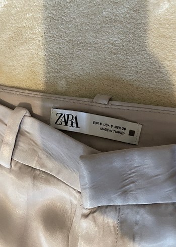 Bej Salaş Kadın Midi Kumaş Pantolon - Görsel 3