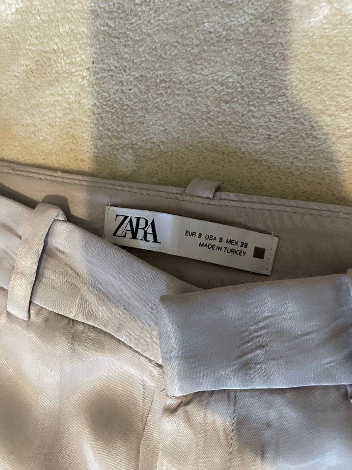 Bej Salaş Kadın Midi Kumaş Pantolon - Görsel 3