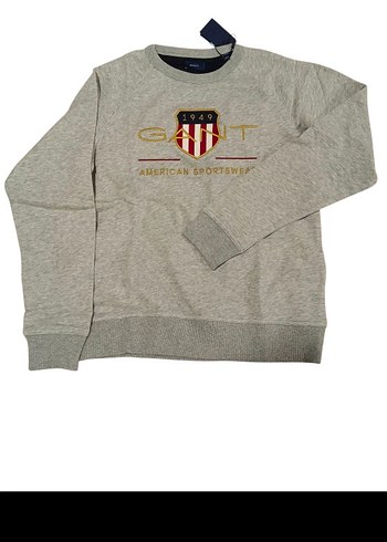 Gri Baskılı Triko Sweatshirt - Görsel 2