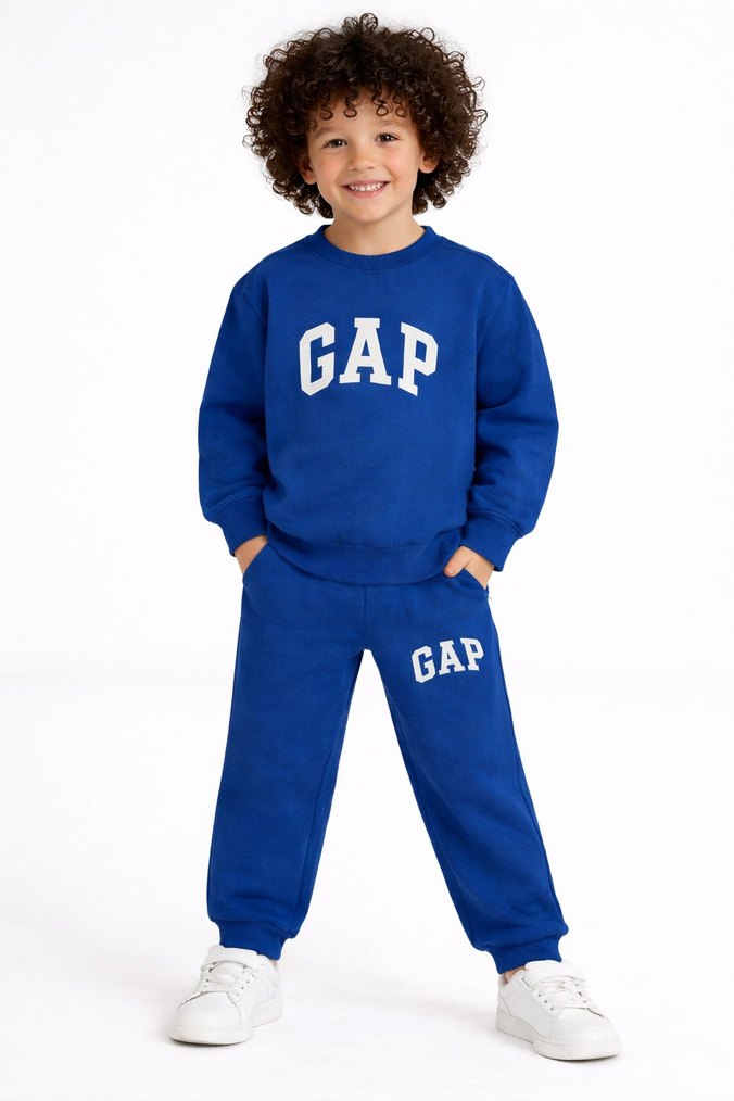 Mavi GAP Baskılı Erkek Çocuk Eşofman Takımı - Görsel 2