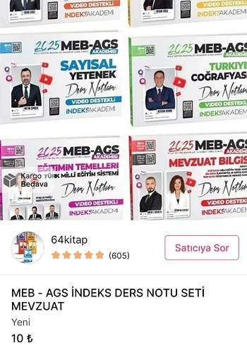 MEB-AGS İndeks Ders Notu Seti - Mevzuat