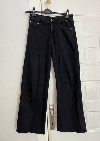 Mavi Jeans Siyah Yuksek Bel Genis Paca Jean