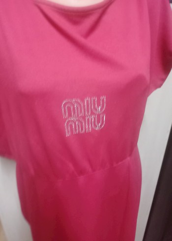 Kirmizi Uzun Rahat Taşlı Elbise - Görsel 3