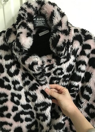 Bershka peluş kürk leopar