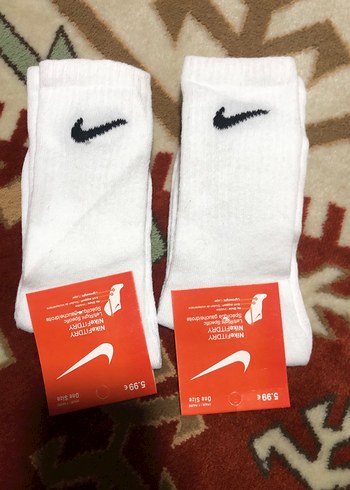 Nike Beyaz Spor Corap