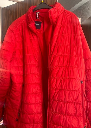 Kırmızı Fermuarlı unisex Mont - Görsel 4