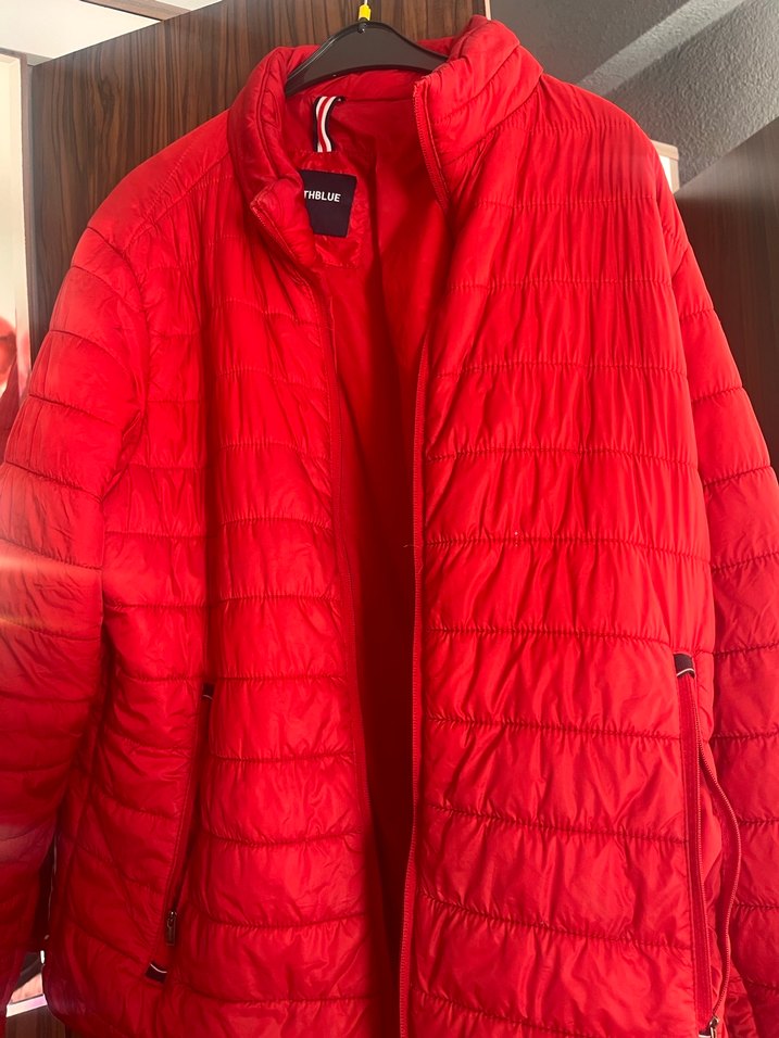 Kırmızı Fermuarlı unisex Mont - Görsel 4