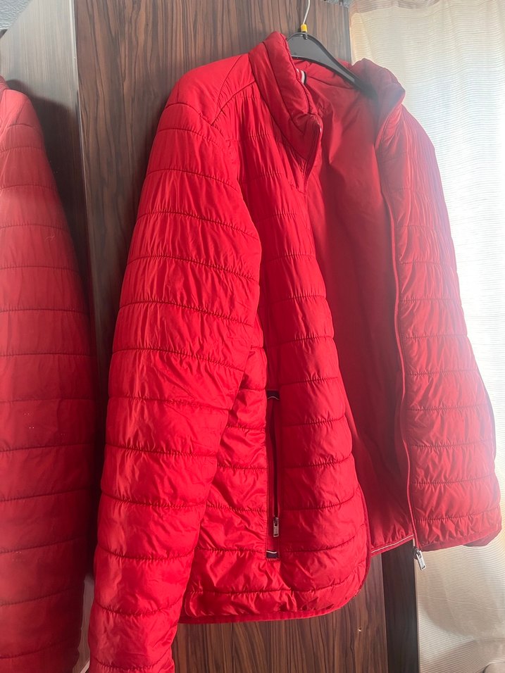 Kırmızı Fermuarlı unisex Mont - Görsel 2