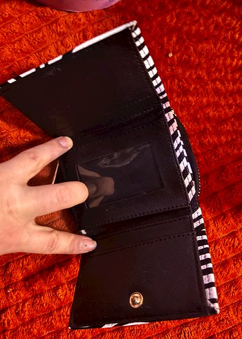 Deri Zebra Desenli Kadın Cüzdan - Görsel 4