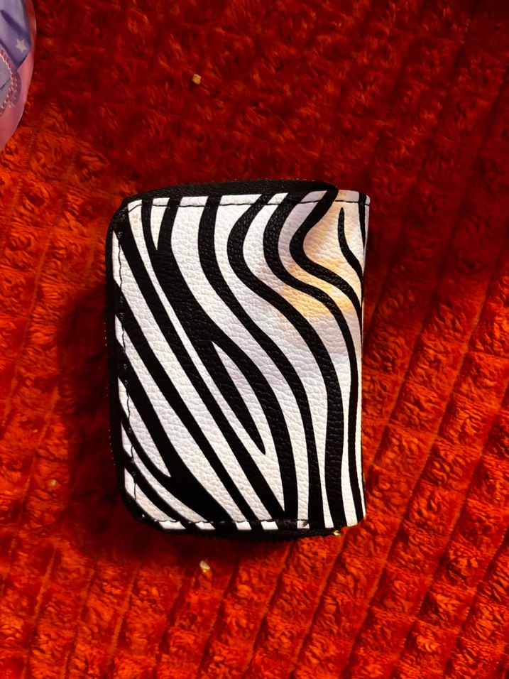 Deri Zebra Desenli Kadın Cüzdan - Görsel 2