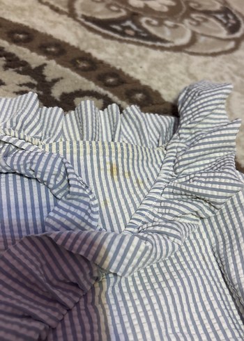 Fırfırlı V Yakalı Bebek Kız Çıtçıtlı Body mayo - Görsel 2