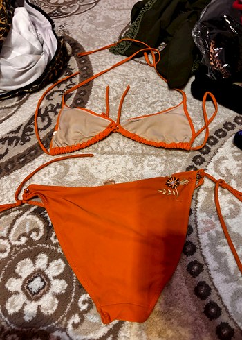 Turuncu İpli Bohem Bikini Takımı - Görsel 4