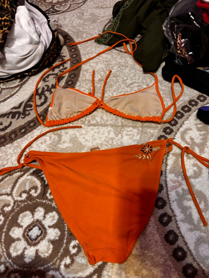 Turuncu İpli Bohem Bikini Takımı - Görsel 4