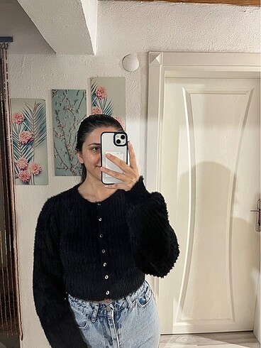 Crop hırka