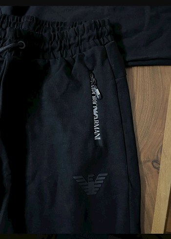 Siyah erkekKapüşonlu Eşofman Takımı - Görsel 6